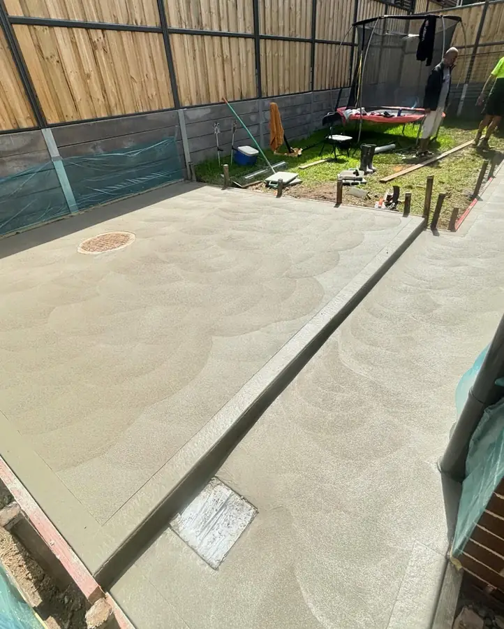 Backyard slab trampoline