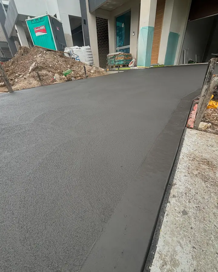 Charcoal driveway close