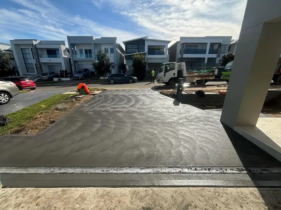Charcoal driveway estate row