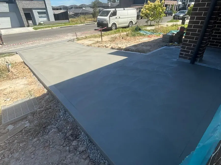 Charcoal driveway new estate