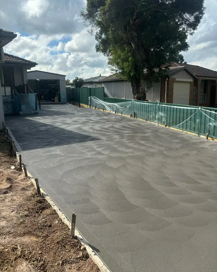Charcoal driveway side