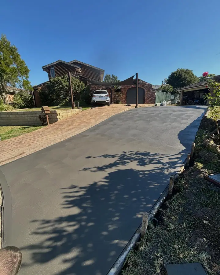 Charcoal driveway street