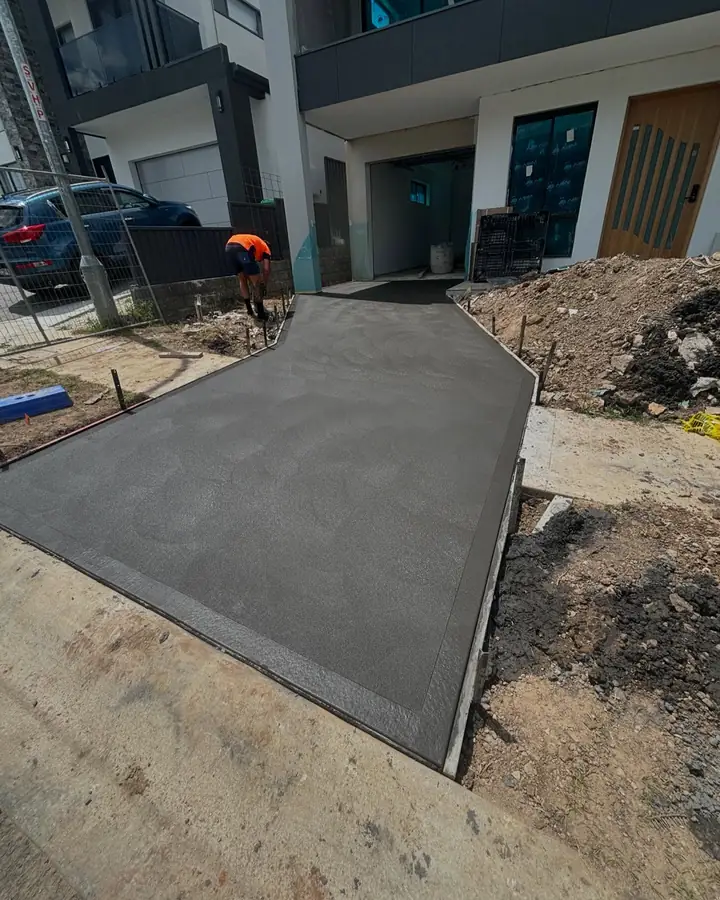 Charcoal driveway townhouse