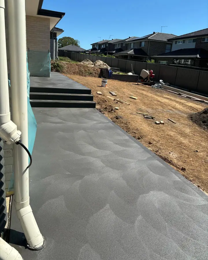 Charcoal path with steps