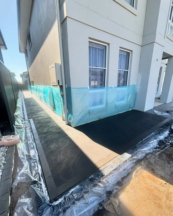 Charcoal side path two storey