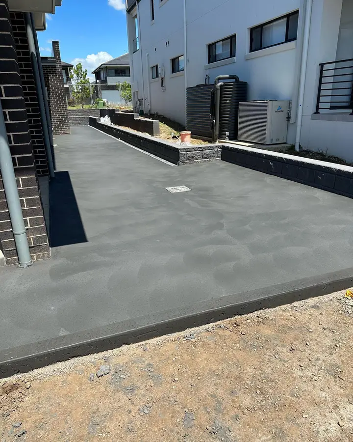 Charcoal side yard
