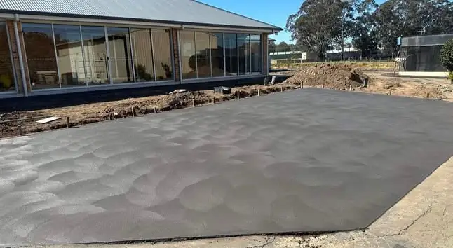 Charcoal slab glass house
