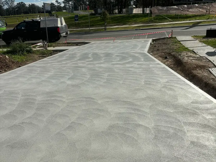 Driveway swirl finish