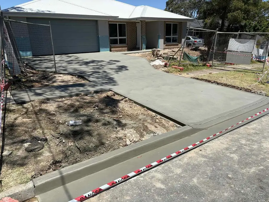 Driveway with layback