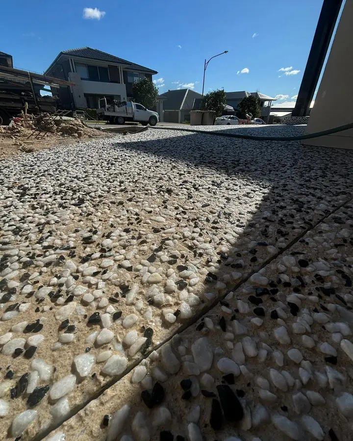 Exposed aggregate low angle
