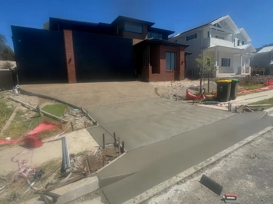 Exposed driveway street view