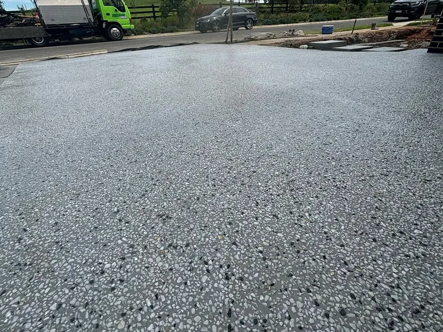 Exposed driveway truck