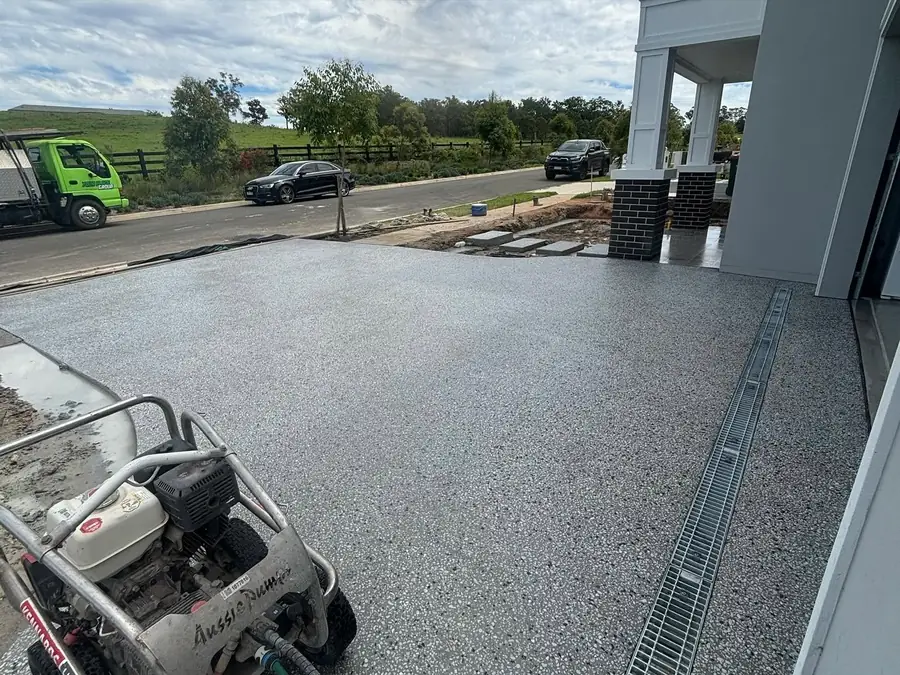 Exposed driveway washing