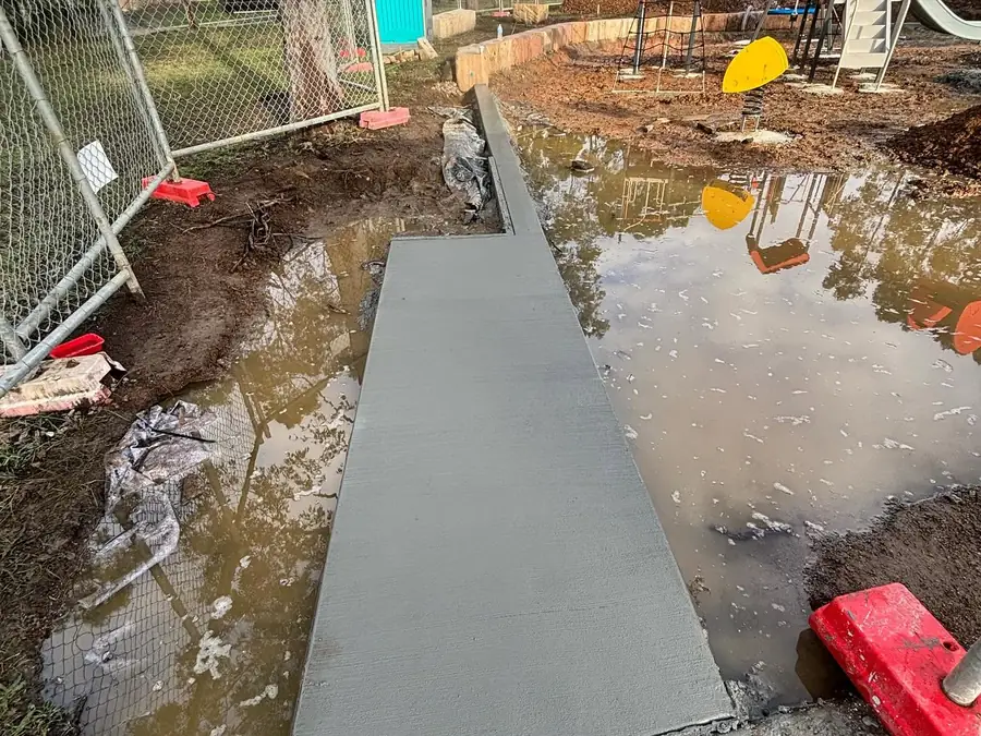 Footpath wet site