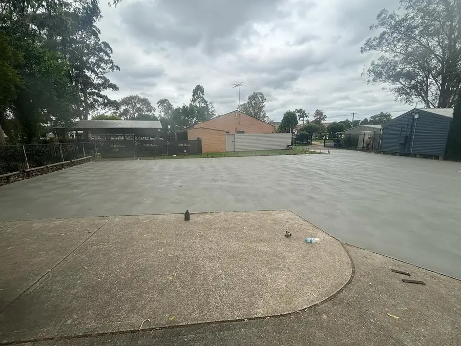 Large slab backyard
