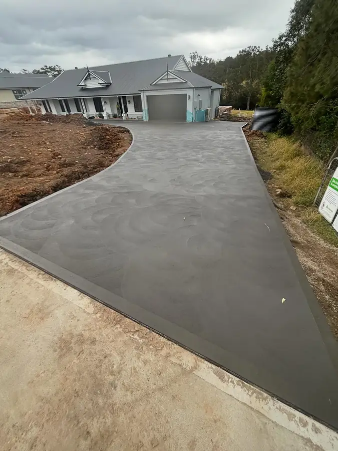 Long driveway acreage garage