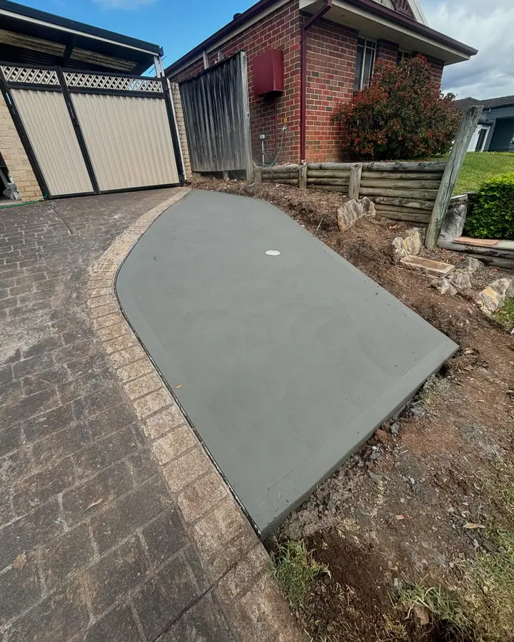 Path beside pavers