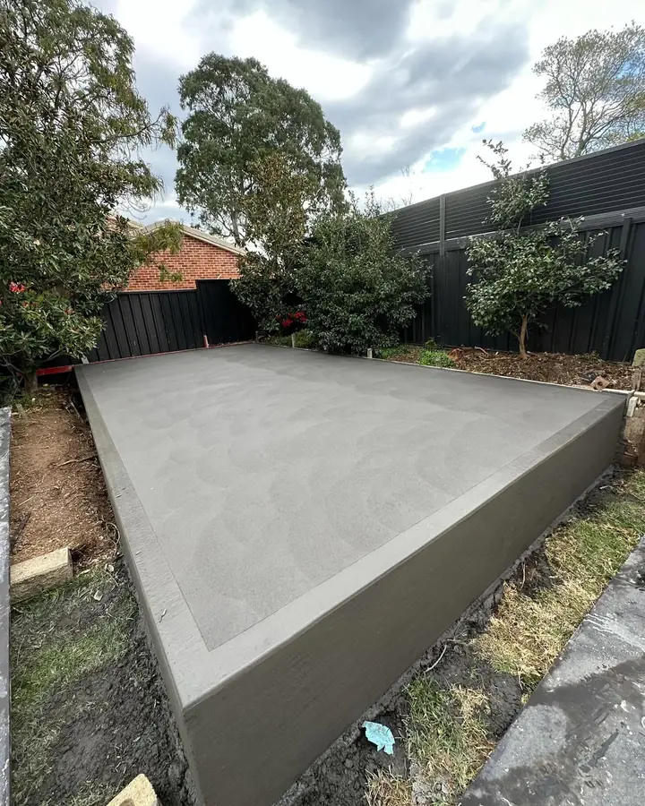 Raised slab backyard