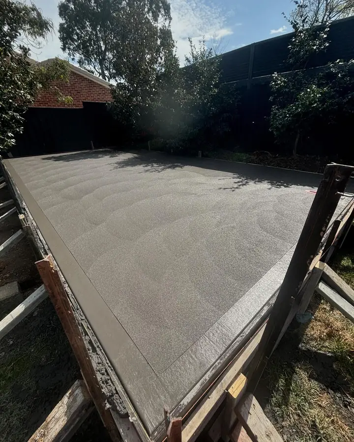 Slab on formwork