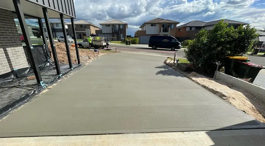 Wide driveway new build